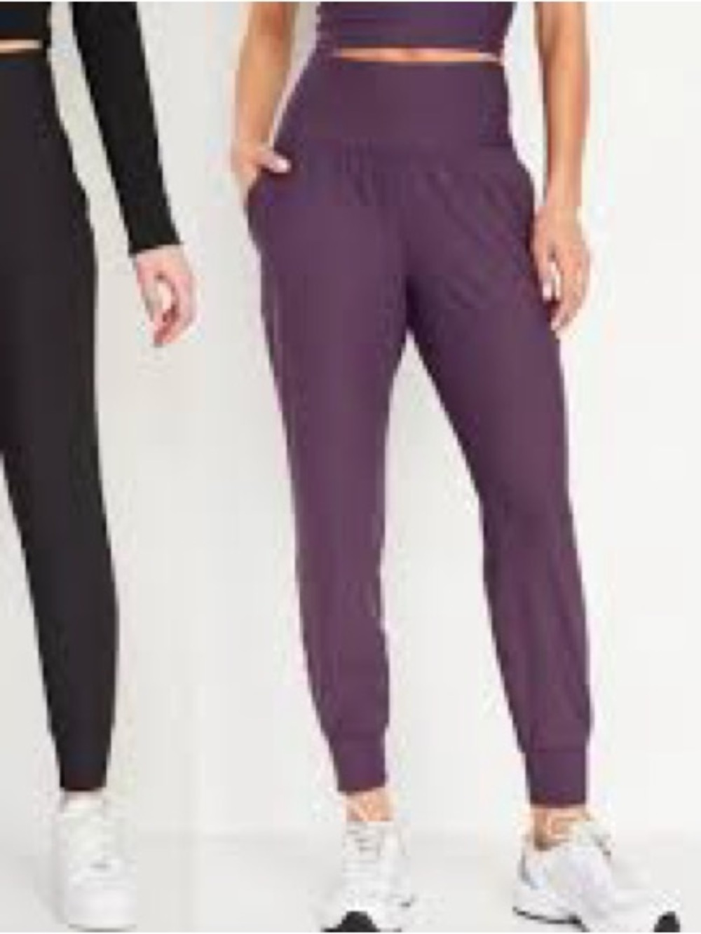 Old Navy Plum High-Waist Jogger Pants.